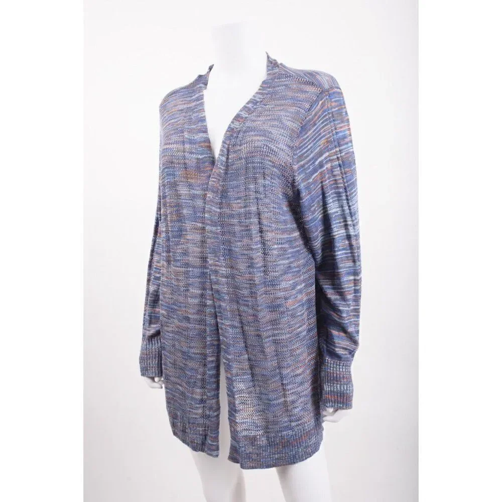 CJ Banks Womens Cardigan Sweater Open Front 1X 16 18W Multi-Color NWT